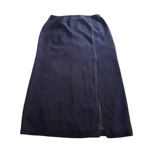 Vintage Norton McNaughton Lined Maxi Skirt Black 14 Orchestral Member Formal